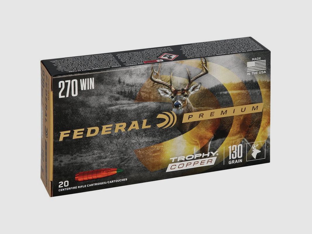 Büchsenmunition FEDERAL Trophy Copper – 270 Win. – 130 grains, Bild 6 von 6