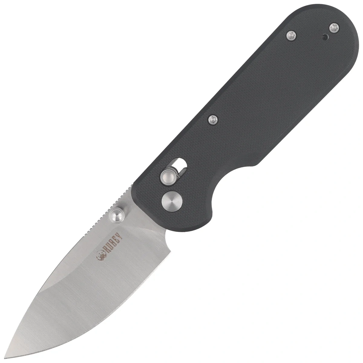 Nóż składany Kubey Bedrock Black G10, Satin D2 (KU505A)