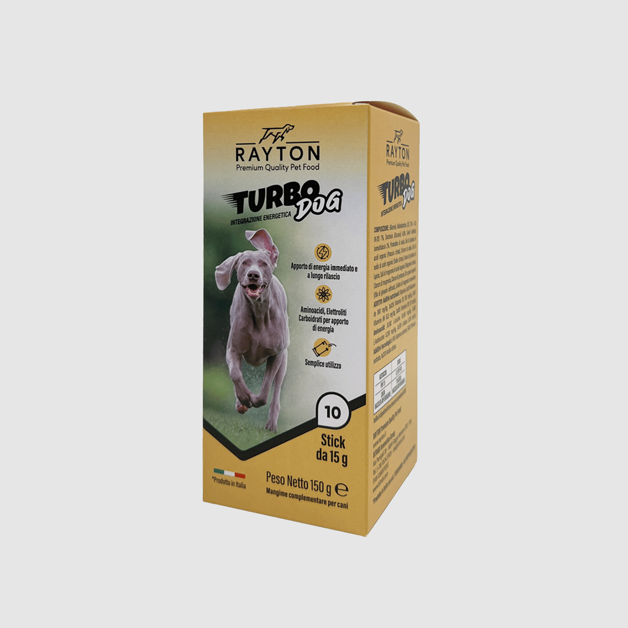 RAYTON – TURBO DOG – COMPLÉMENT ÉNERGÉTIQUE (Boîte de 10 sticks unidoses de 15 g), image 1 sur 3