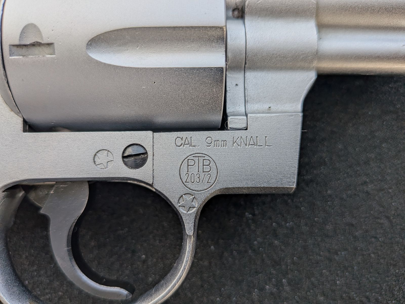 ME 38 Marshal - Revolver - PTB 203/2 - Nickel matt - 9mm Knall - Holzgriff - SSW