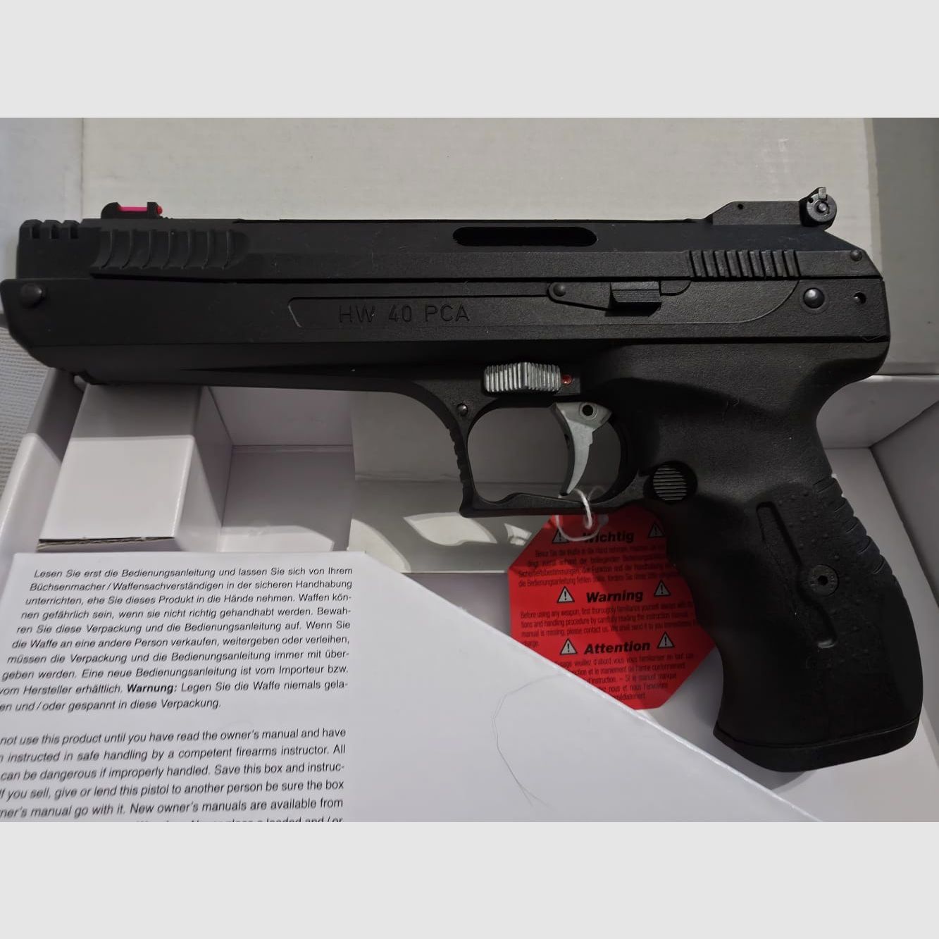 Weihrauch HW 40 PCA pistolet à air comprimé – Cal. 4,5mm Diabolo – État impeccable !