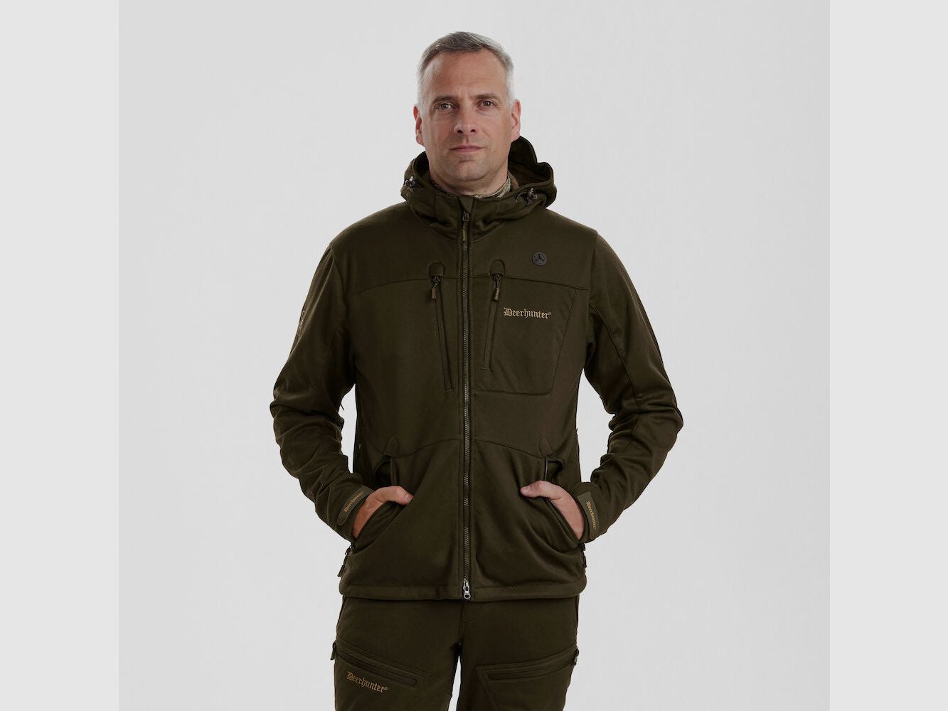 Deerhunter Excape Softshell Jacket, art green, afbeelding 1 van 5
