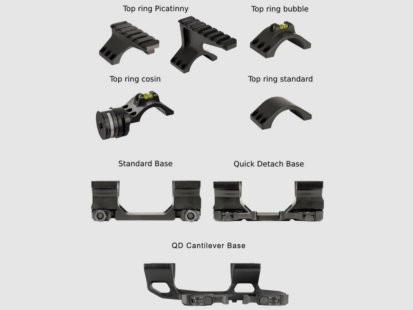 CADEX DEFENCE Unitized Ø34 Picatinny Scope Top Ring, image 3 of 3
