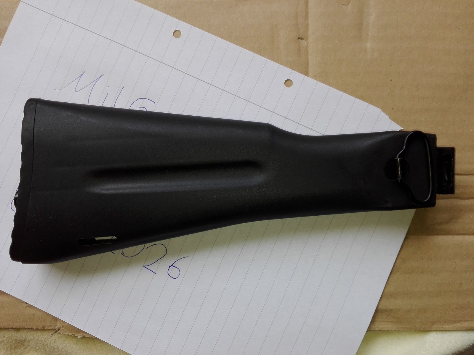 Original IZHMASH Polymer AK74M 5.5mm Pin/Pin Folding Stock, 100 Series AK folding stock (newer version with the slot for the butt pad strap)