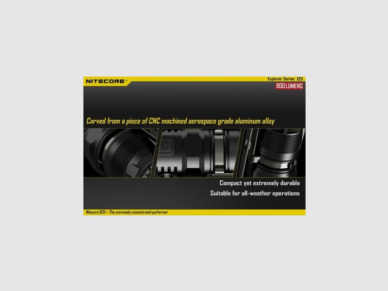 Nitecore LED-zaklamp EC11 900 lumen, afbeelding 16 van 20