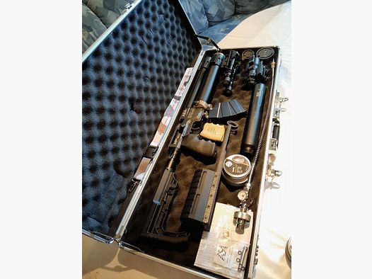 AEA HP MAX 9MM carabine à air comprimé version F avec silencieux bouteille d'air comprimé 300 Bar. Tüf 2030