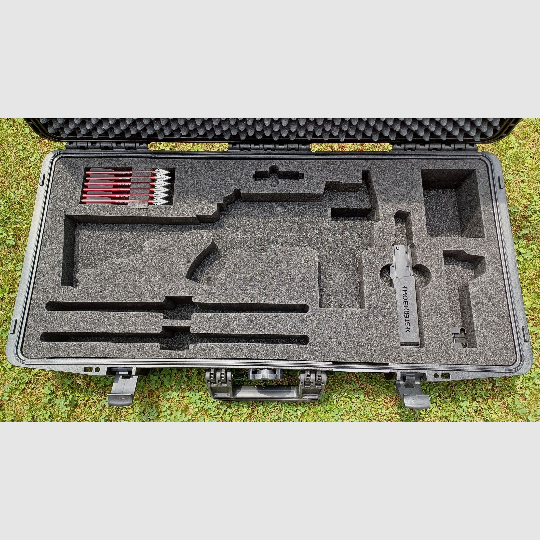 Steambow Stinger AR6 Special Edition Koffer mit Jagdbolzen 