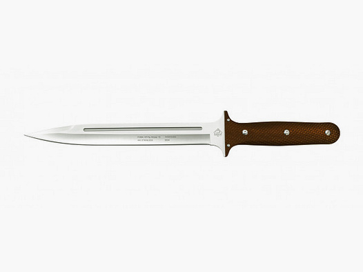PUMA XP cuchillo para jabalí 15, cuchillo de captura, pakkawood marrón con piel de pez, cuero...