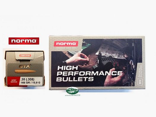 NORMA Geschosse GTX Kal.308 gr.168 HPBT Packung 100 St. 10677031