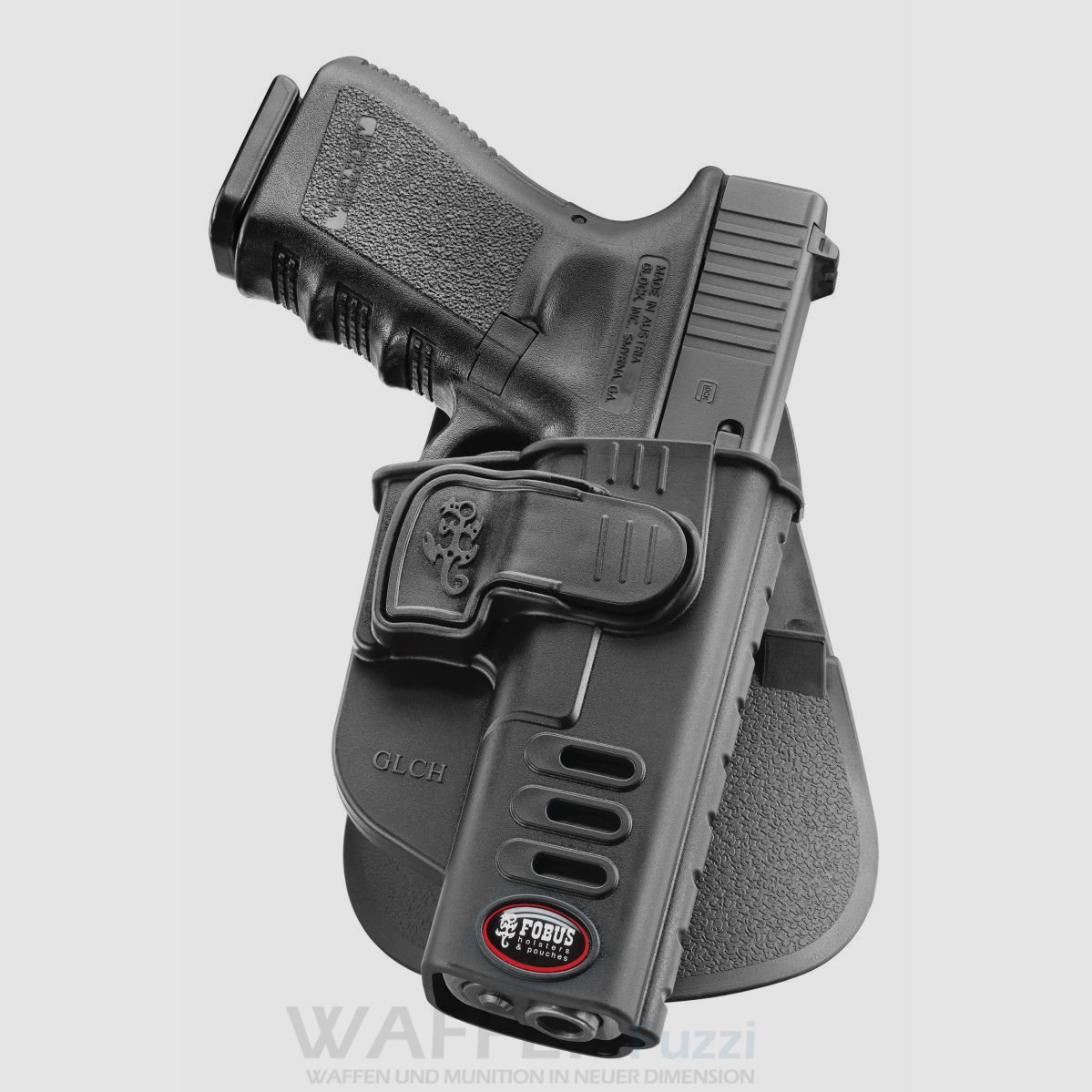 Fobus Paddle Trigger Holster LINKS mit Ziehwinkelverstellung für Glock 17 & 19