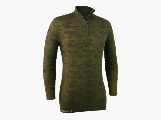 Deerhunter Camou Wol Underwear Shirt met ritsluiting