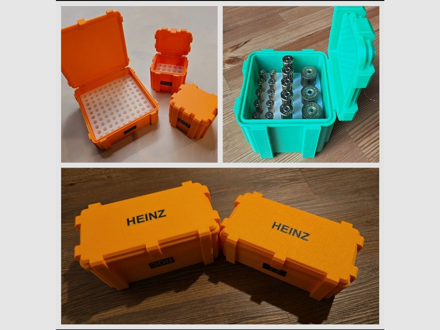 Boîte à munitions / caisse à munitions imprimée en 3D pour chasseurs et tireurs sportifs