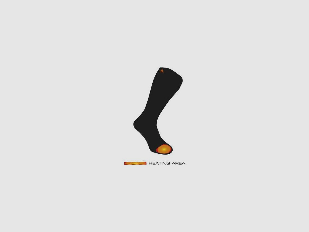 Alpenheat Beheizte Socken mit Fernbedinung Schwarz/Orange