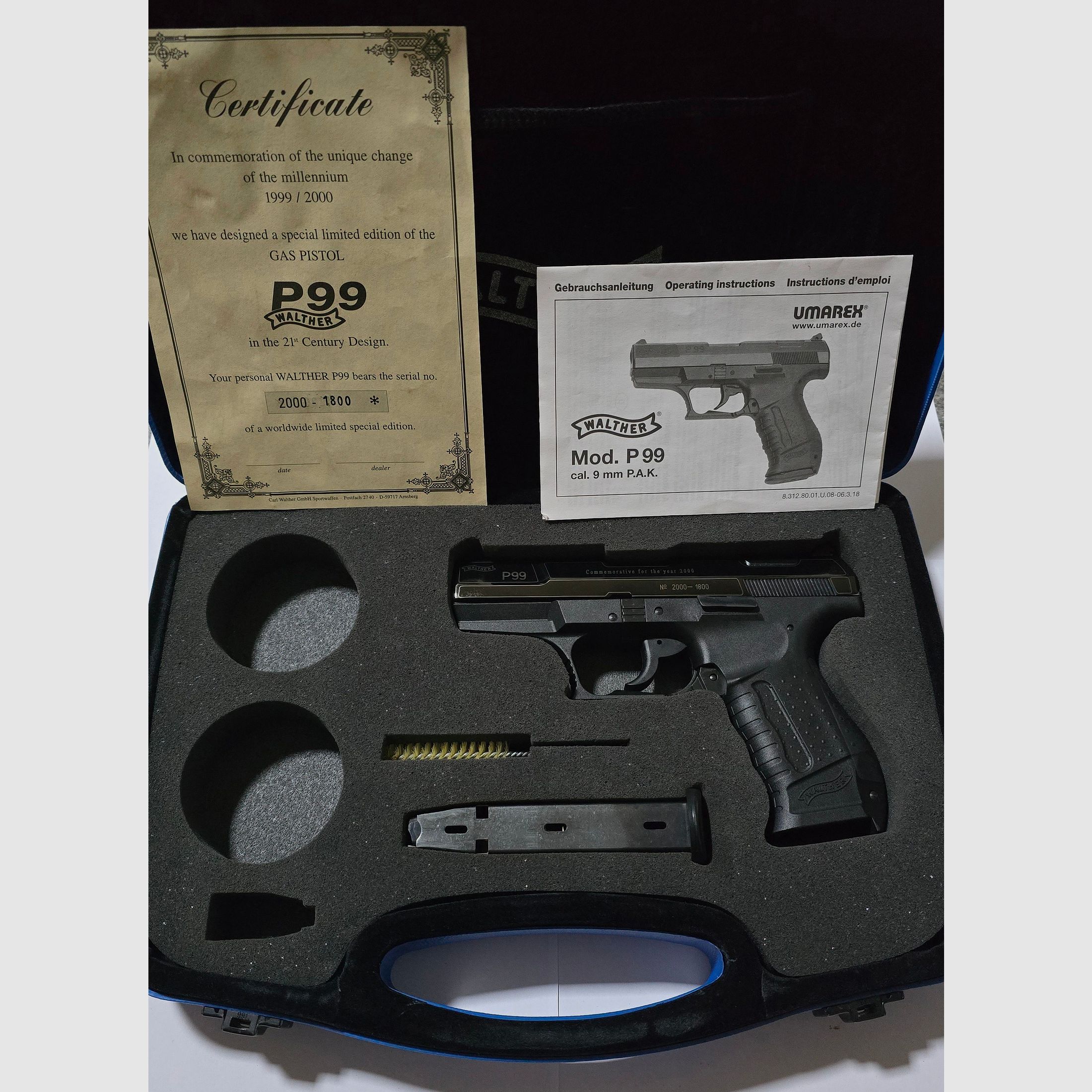 Walther P99 édition spéciale 2000 Millennium Schreckschuss, image 1 sur 6