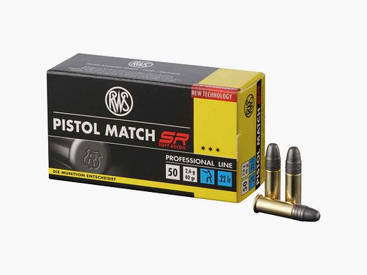 .22 lfB. Pistol Match SR 2,6g/40grs. RWS