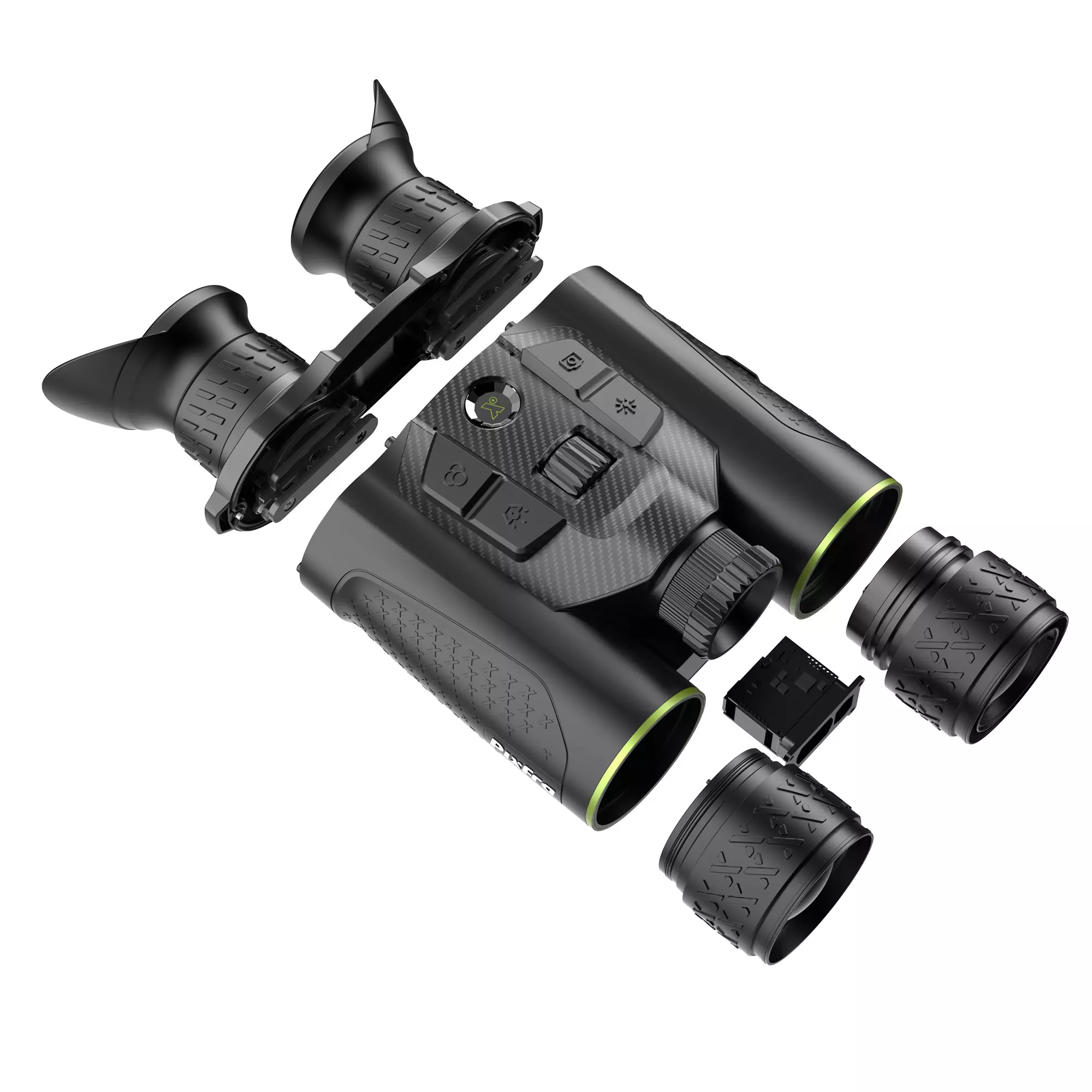 PIXFRA Draco D225-4K LRF Jumelles Thermiques Multispectrales 4-en-1 avec Canal de Vision Nocturne 4K et Télémètre Laser, image 9 sur 9