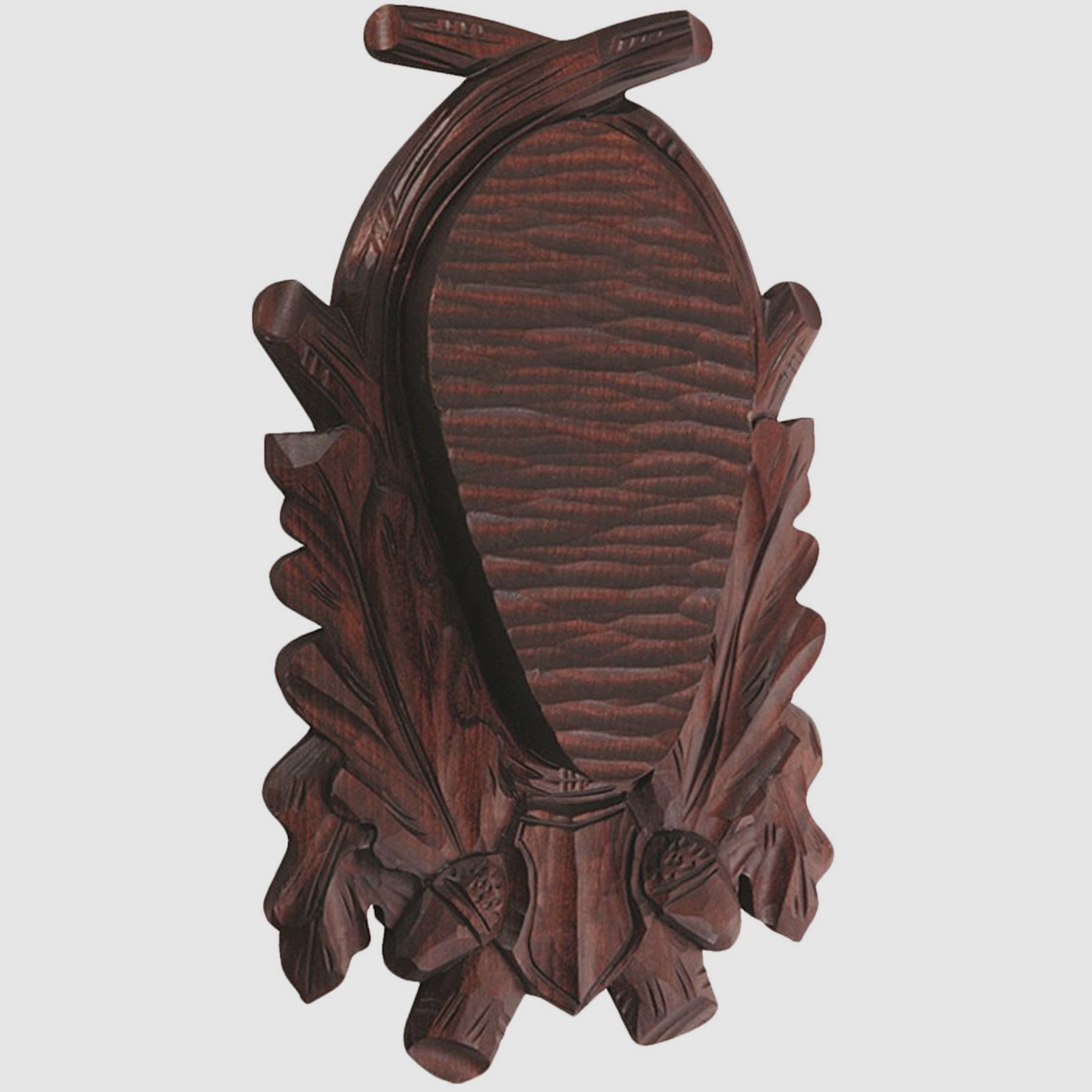 Écu de gibier sculpté sombre