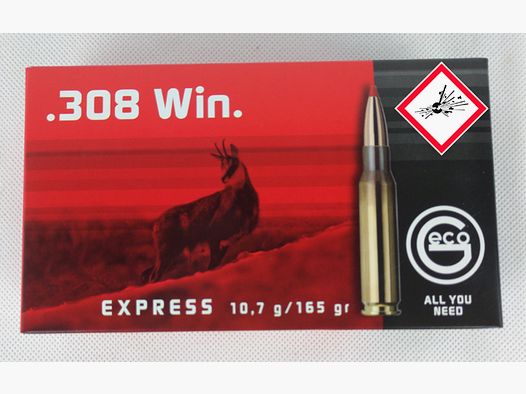 Geco Express cartuccia da caccia cal. .308 Win TM 165gr
