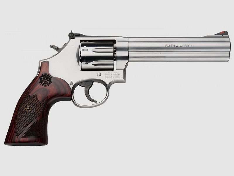 Revolver S&W 686 PLUS LUXE Kal.357 Schaft Holz 7 Schuss Lauf 6", Bild 1 von 5