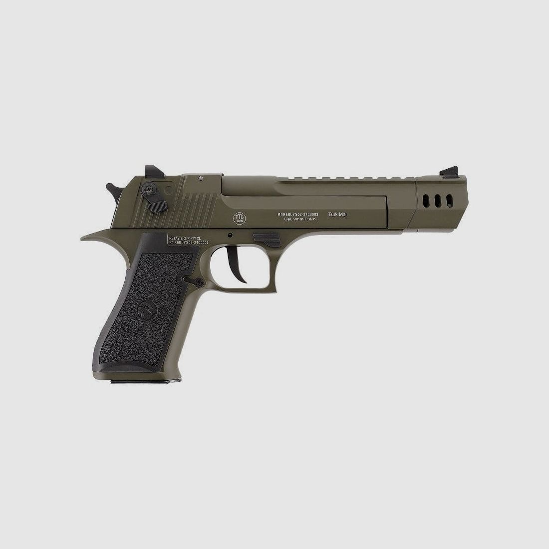 Retay Big Fifty XL Schreckschuss Pistole 9 mm P.A.K oliv, Bild 2 von 2
