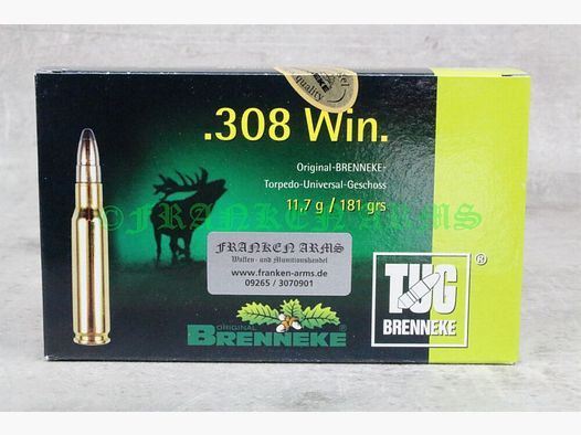 Brenneke	 TUG .308 Win. 181gr. 11,7g 20 Stück Staffelpreise