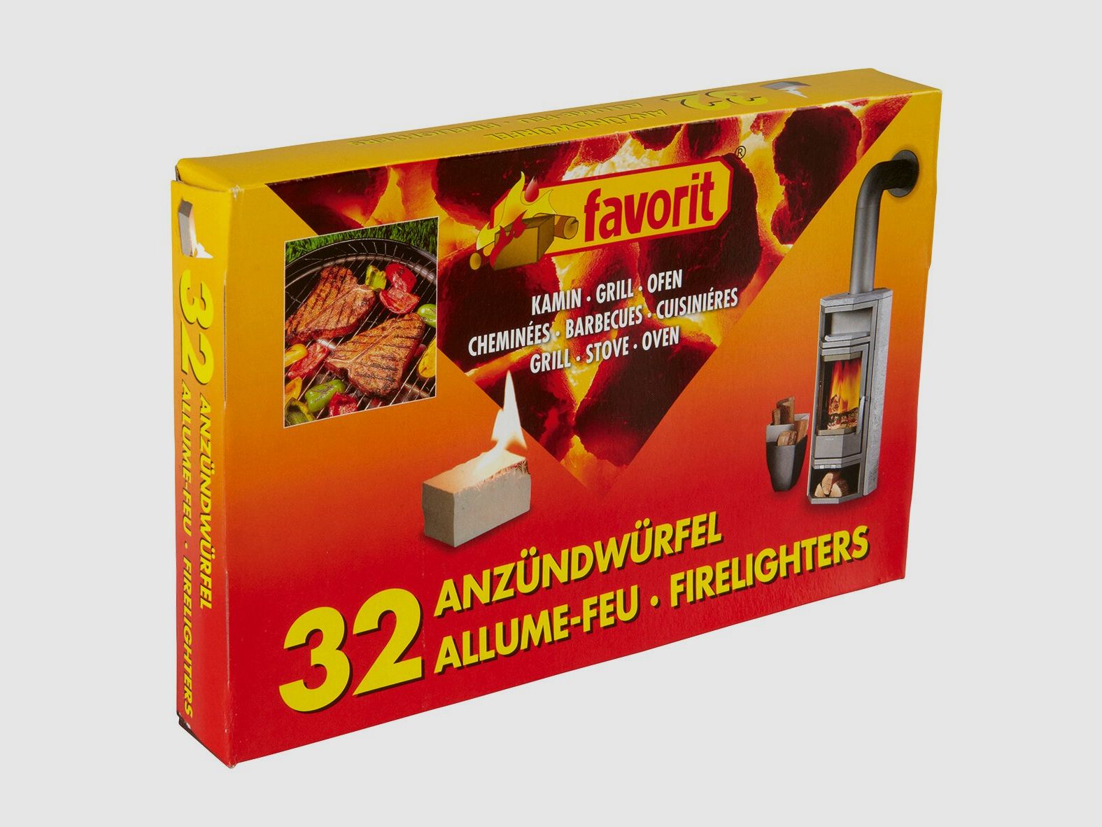 Accenditore per grill e camino, cubetti accenditori 32 pezzi, immagine 1 di 2