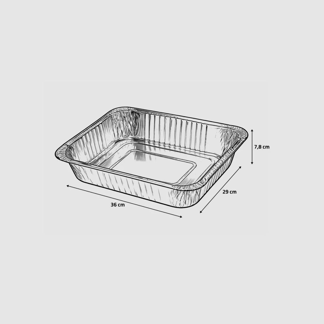 Barquette Aluminium pour Barbecue - 36x29x7,5cm, image 5 sur 6