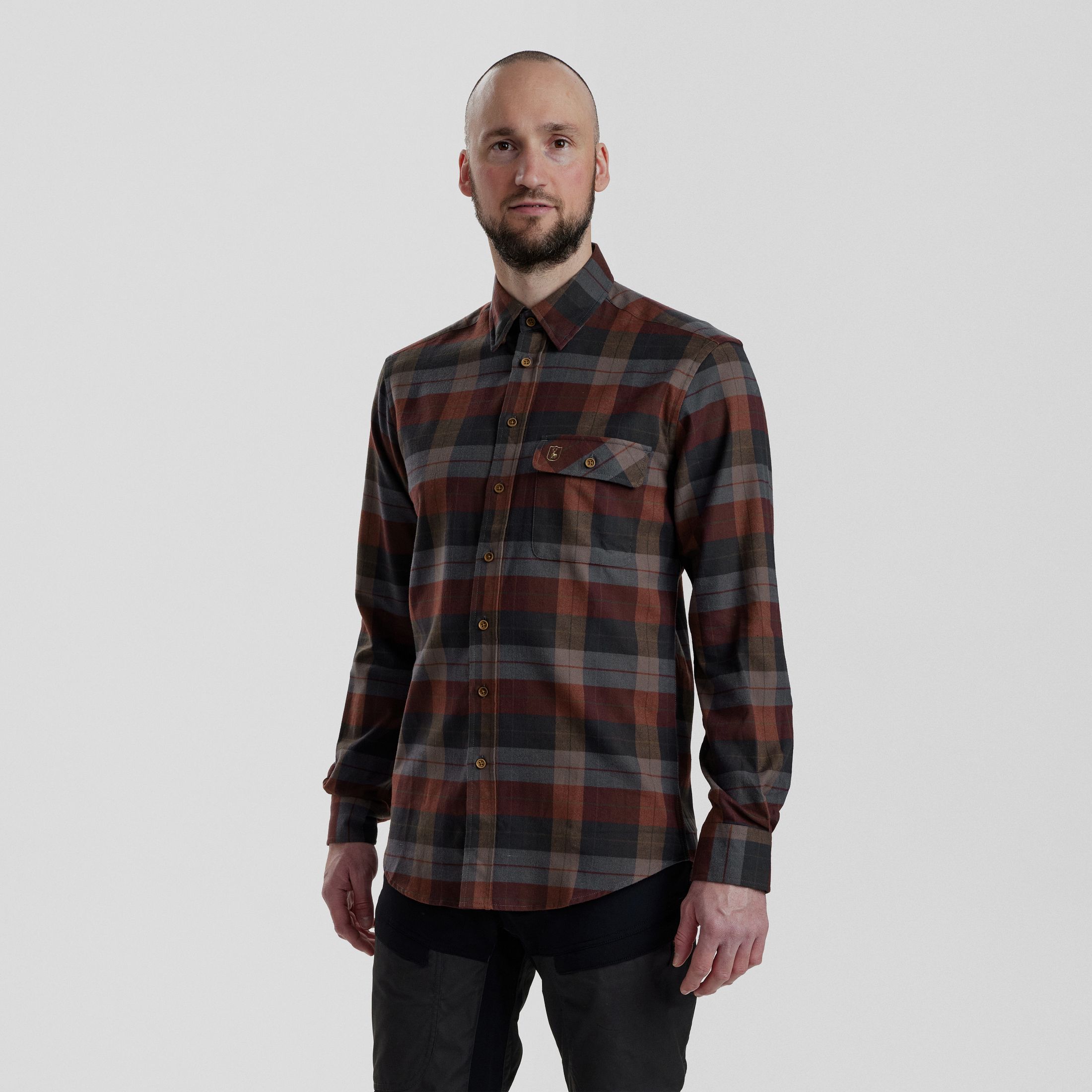 Ryan Shirt - Red Check - Men's Size: 43/44