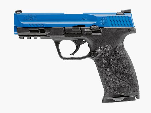 CO2 Pistole RAM Markierer Smith & Wesson M&P9 2.0 T4E LE blau fĂĽr Gummi-, Pfeffer- und Farbkugeln Kaliber .43 (P18)