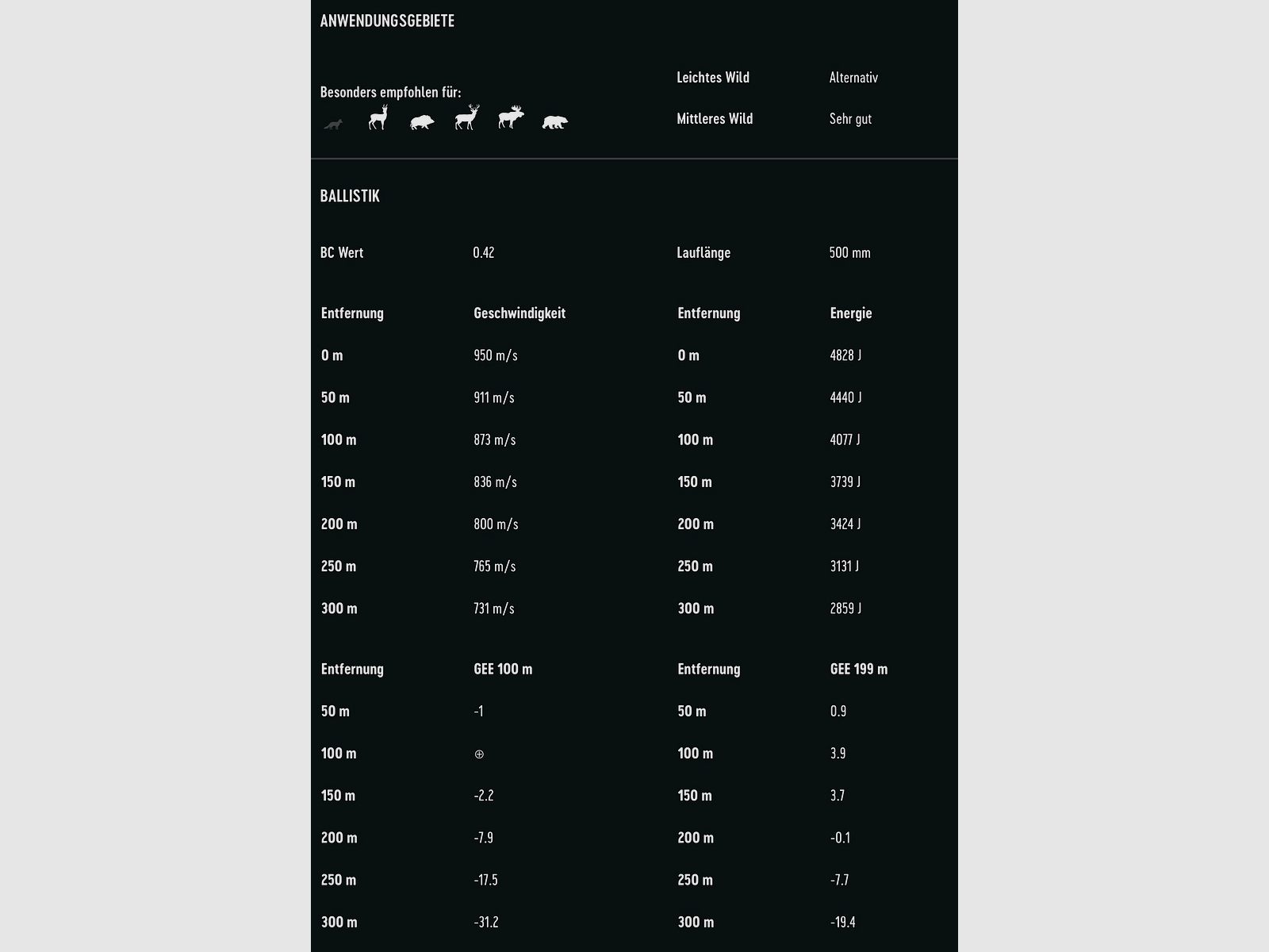 RWS 2408474 Büchsenpatronen .300 Win. Mag. HIT Short Rifle 10,7g 165grs. Bleifrei