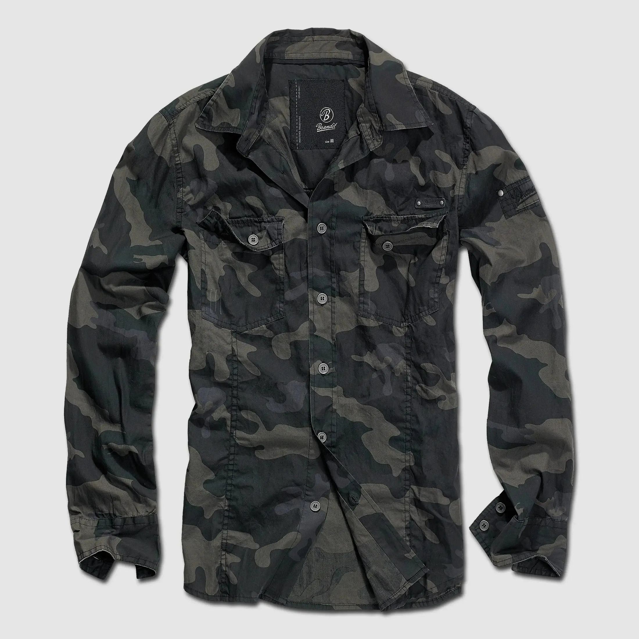Brandit Shirt Slim Fit - Woodland / S Men