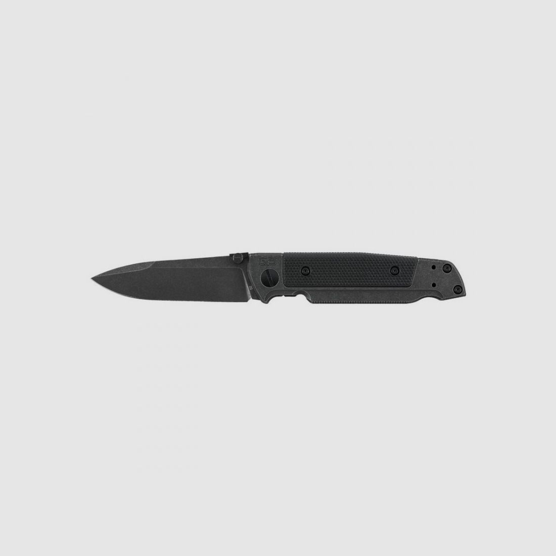 Klappmesser Walther Q5 Stahlrahmen Folder Blackwash Plain