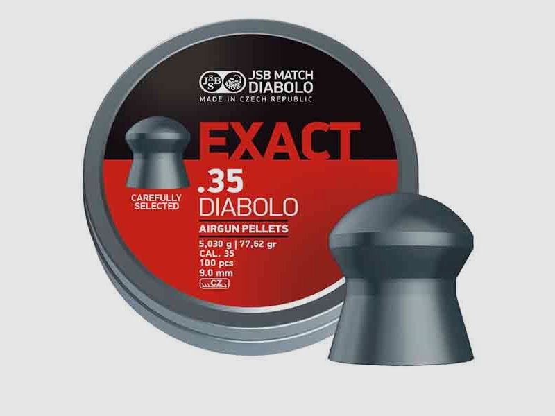 Diabolo JSB Exact Kaliber .35 I 9mm 5,250g 100 STK