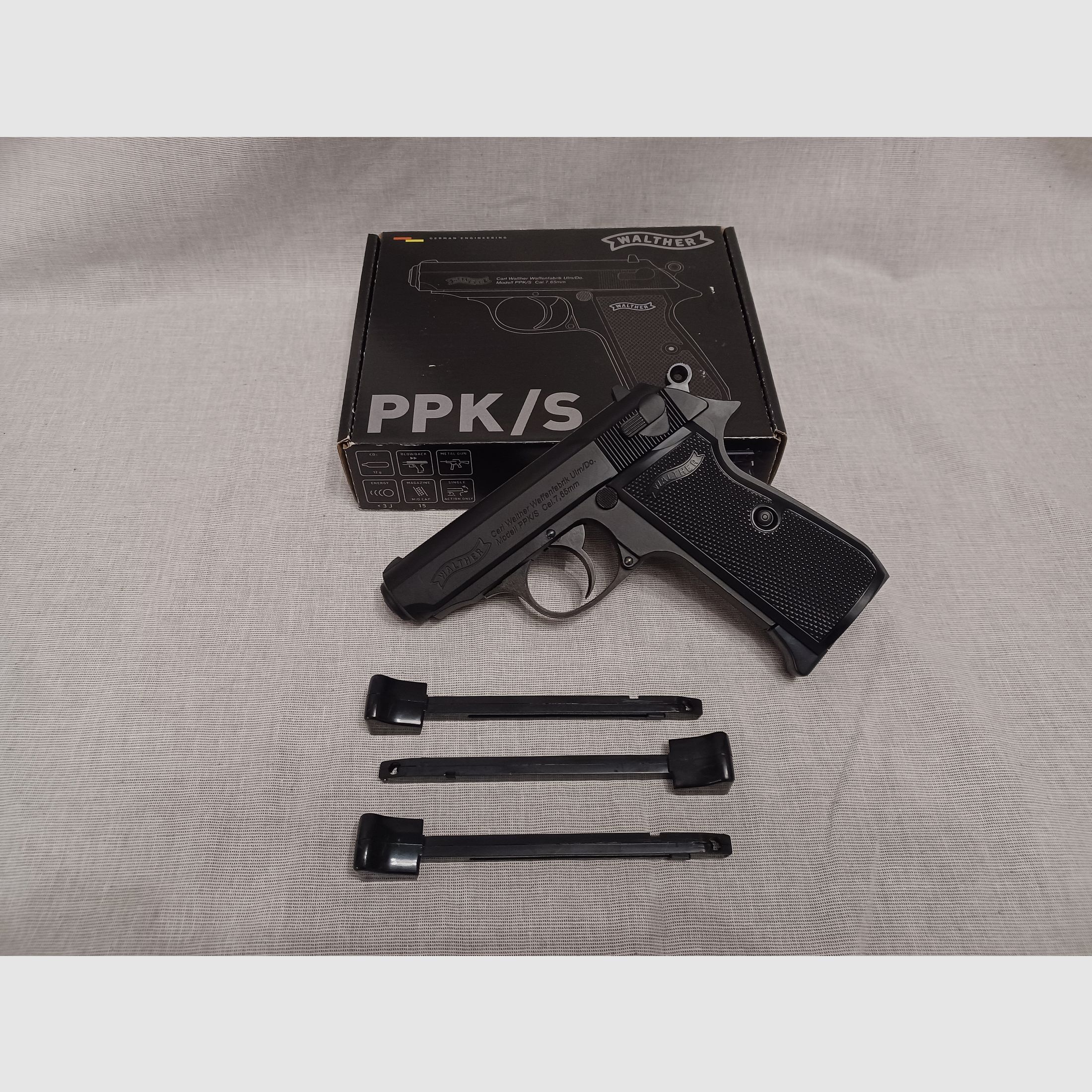 Walther PPK/S / 4,5 mm BB / BlowBack / CO2 / Pistole / OVP (12)