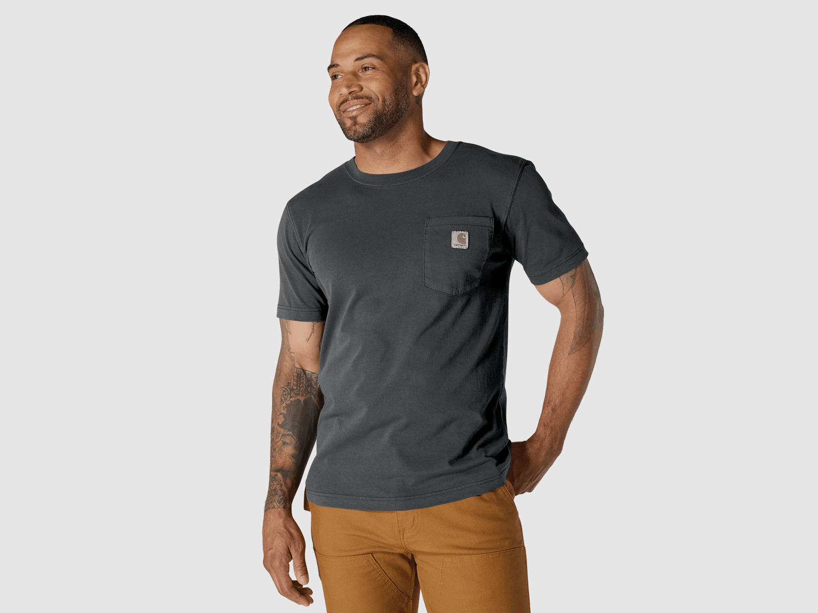 Carhartt Irvine Relaxed Garment Dyed T-Shirt Mężczyźni Shadow M
