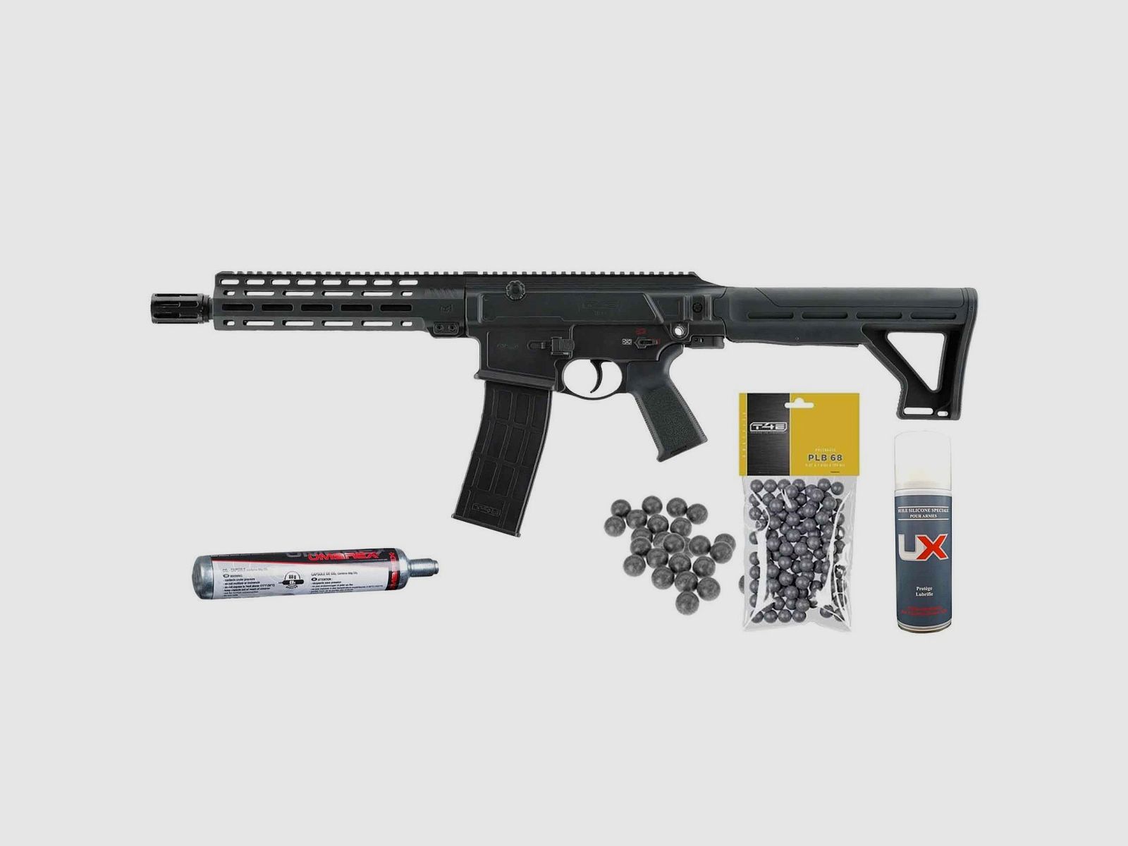 Pack Repetierbüchse Gummigeschoss T4E TC68 40 Joules