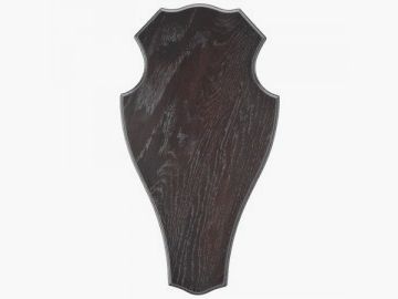 Trophäenschild Damhirsch Dunkleiche 29 x 17 cm