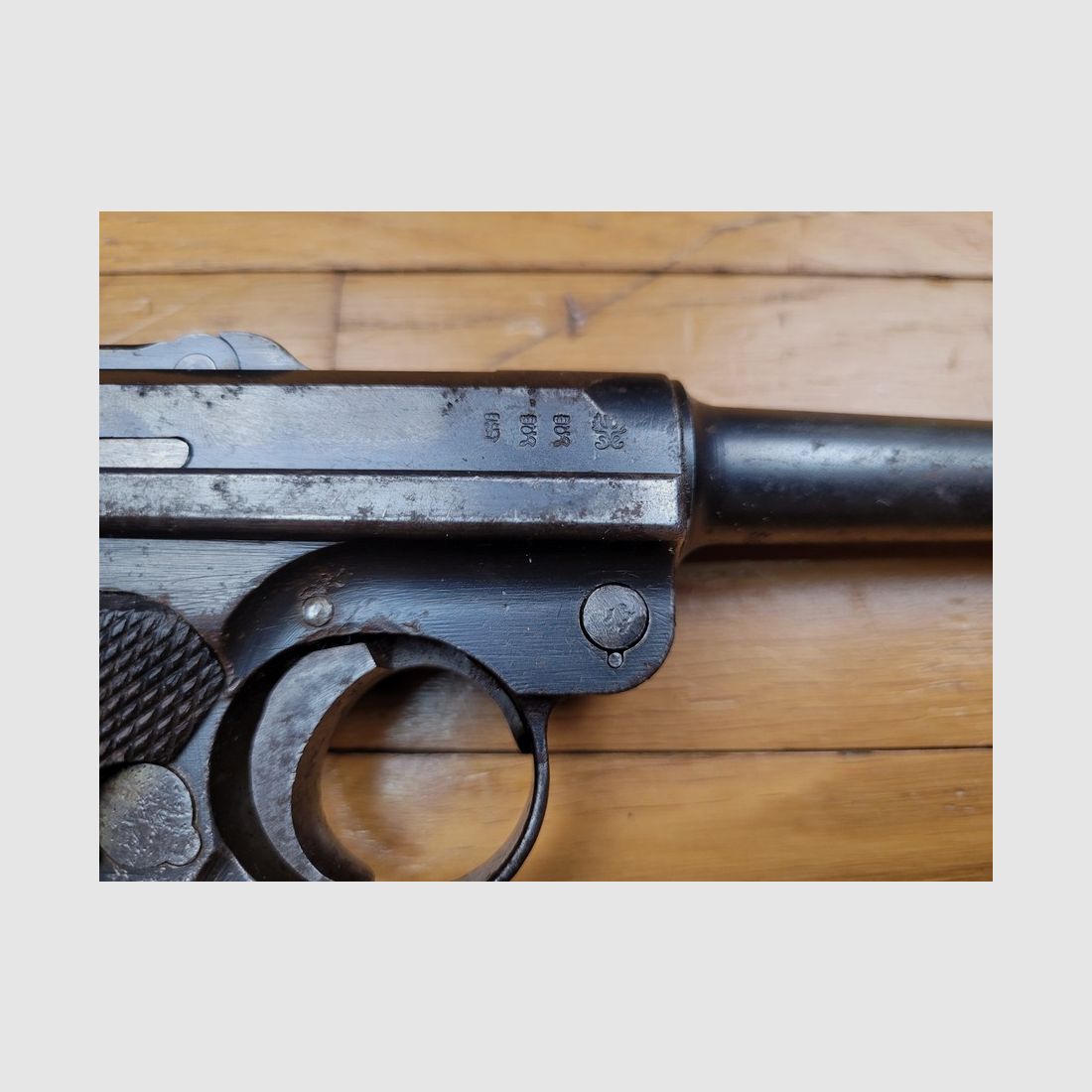 Ottimo Pistolet Luger P08 – DMW del 1916 – quasi non abbinato (ma quasi!) - 100% 14-18 – Buon caricatore con fondo in legno – Canne con rigature molto belle – TBE+ complessivo, immagine 5 di 19