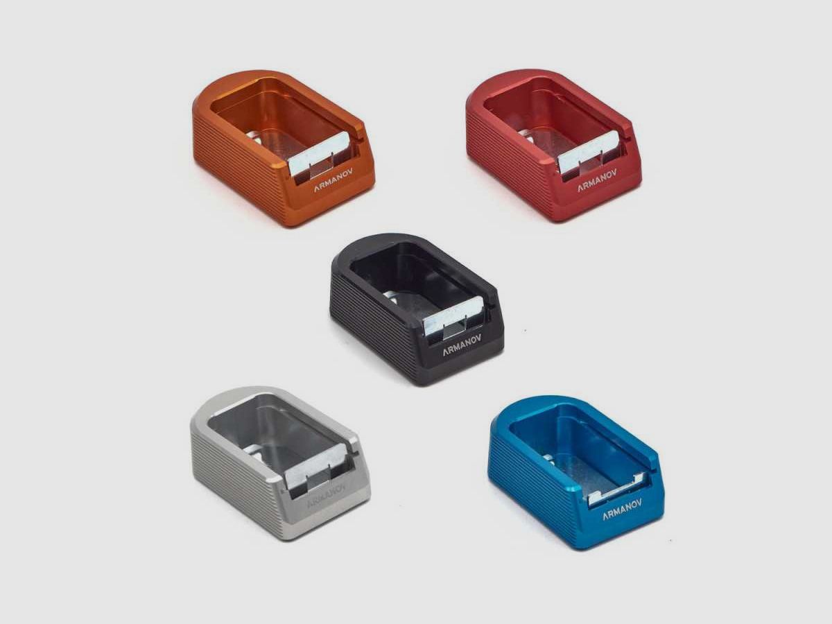 Armanov MPCZ2 Magazine Base Pad -2 rnd Elegance voor Shadow 2, SP-01, CZ 75, Kleur: Zwart, afbeelding 1 van 3