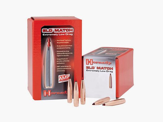 HORNADY GESCHOSSE 6,5/264 100 GRS / 6,45 G ELD MATCH 100 STK