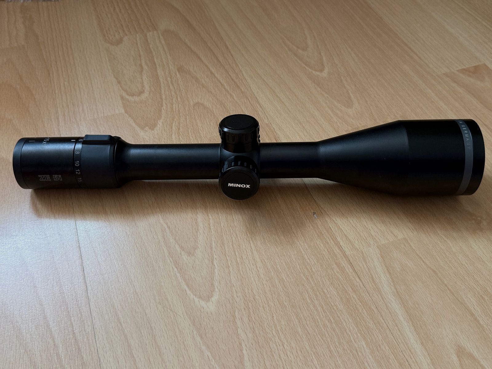 MINOX, ZE 5i, 3-15x56, telescopio, reticolo illuminato, ottica da caccia, vetro da caccia, Made in Germany, obiettivo da 56 mm, appostamento