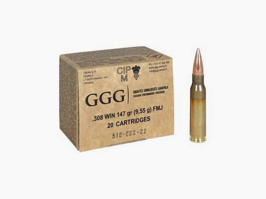 GGG .308 Win FMJ 147 grs.