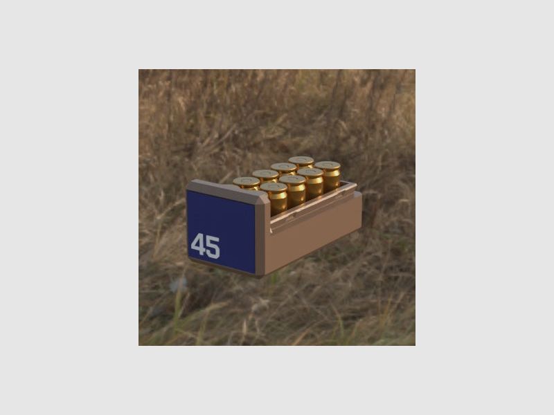 Filamelt Munitionsbox / .45 ACP (Automatic Colt Pistol) / ‘Schiebedeckel’ / Patronenbox, Ammo Box