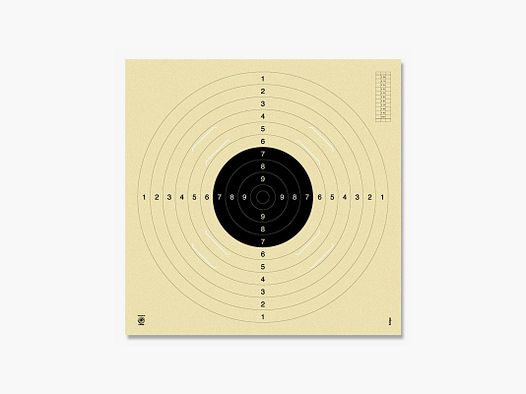 cibles de pistolet 50/25m vierges