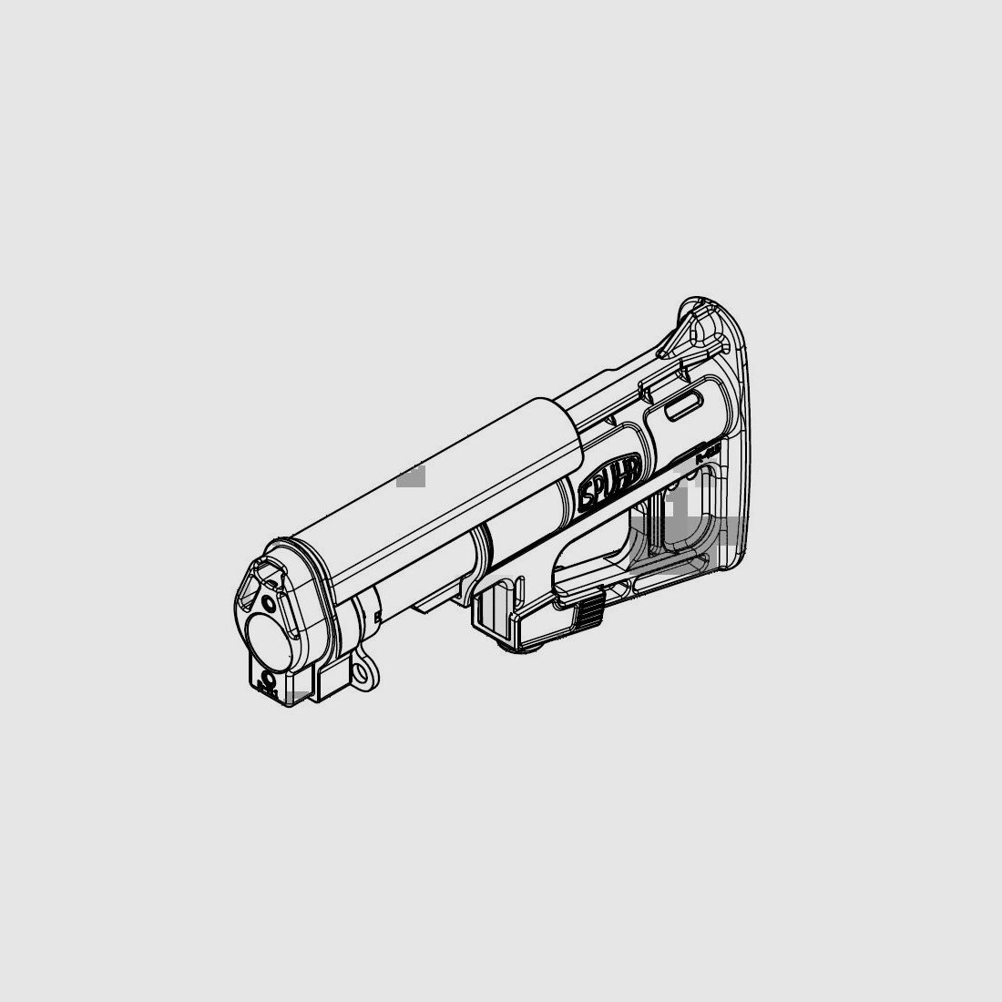 SPUHR G3 / HK41 Hinterschaft , Längenverstellbar mit Wangenauflage SAR M41 / MKE T41 / XR41 / BWT3D