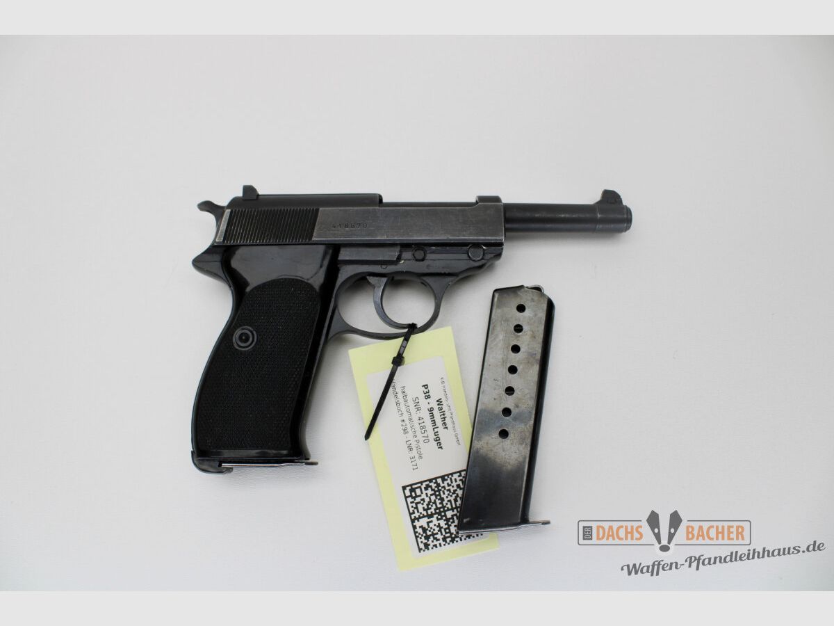 Pistole Walther P38 Kal. 9mm Luger mit 2tem Magazin