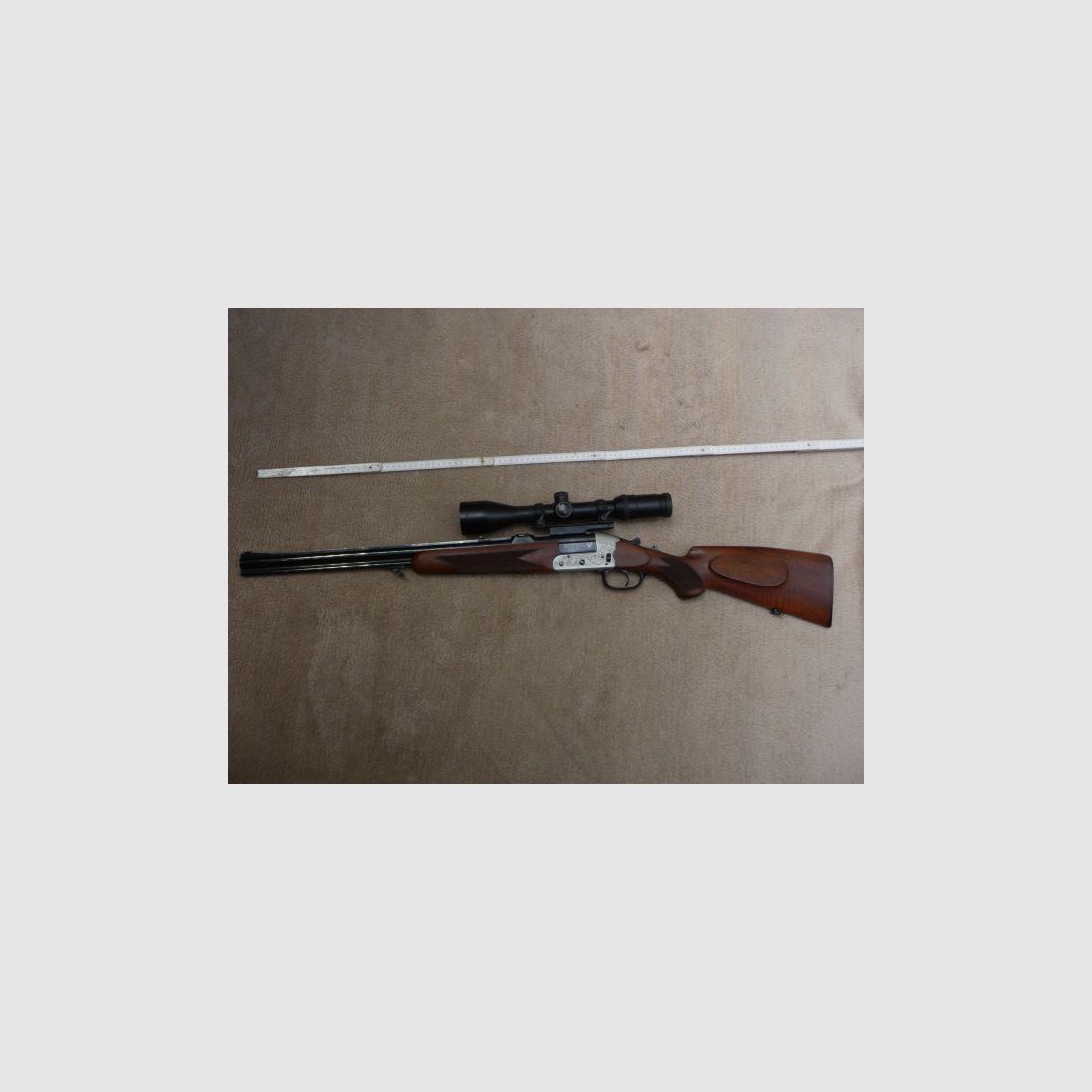 Heym Bockbüchsflinte 22 SZ, .243 Winchester i 20/76, ZF Meopta 3-12x50, Absehen 4 Leuchtpunkt