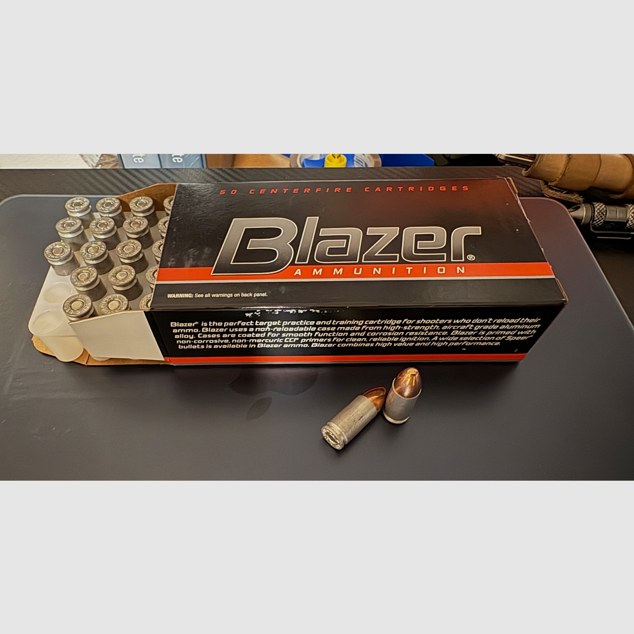 9mm Luger CCI Blazer Alu 9 115gr VLM Rund / FMJ patronenlagerschonend!