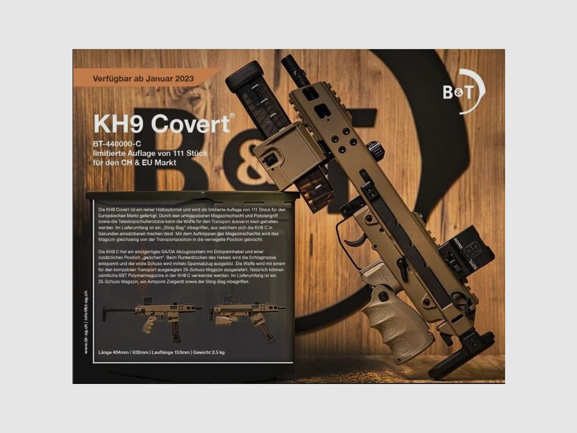 B&T – Halbautomat / KH9-C / 9x19mm / Coyote, Bild 1 von 3