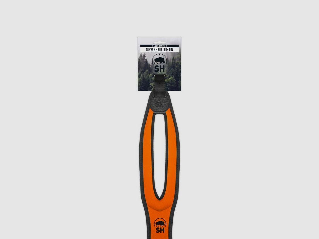 Sauenhammer Riemen Drückjagd Orange mit Schwarzem Logo, Bild 4 von 8
